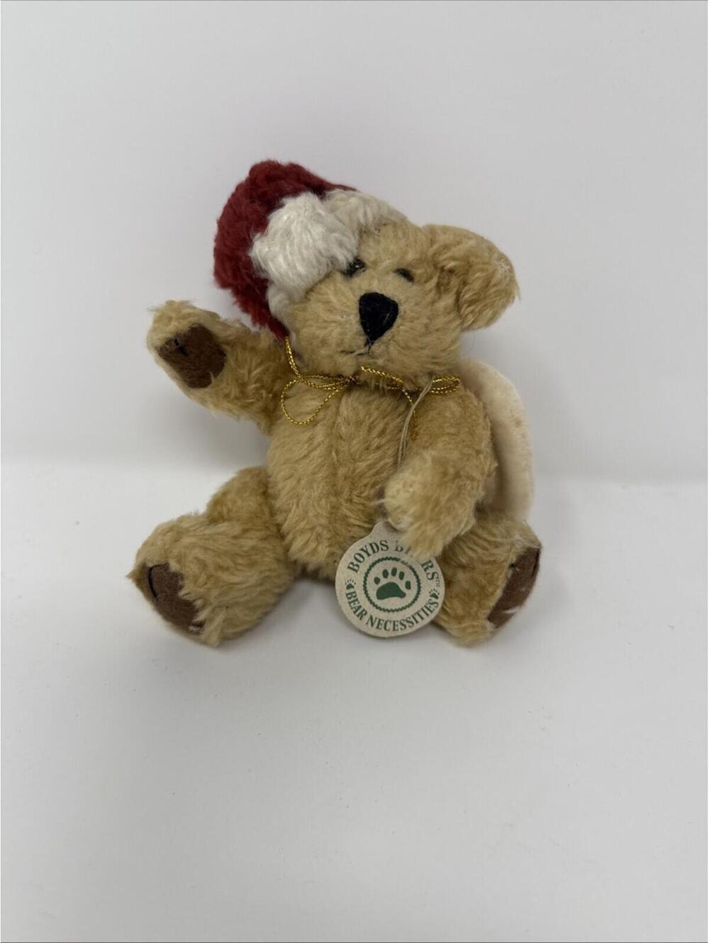 Boyds Bear plush 5" ANGEL COMET 1990 santa hat